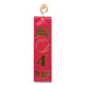 2"x8" 4th Place Stock Event Ribbons (Baseball) Carded